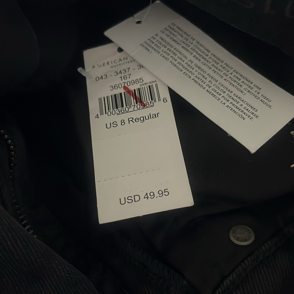 NWT American Eagle Highest Rise ‘90’s Boyfriend Jeans Black Size 8 29W - Picture 13 of 13